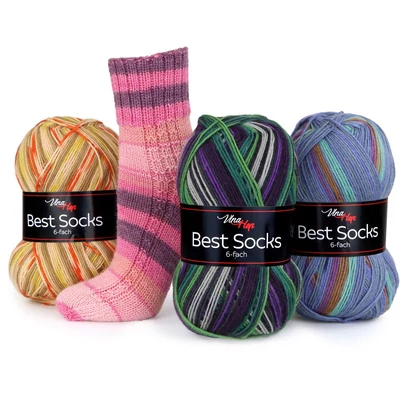 VlnaHep Best socks 6-fach kötőfonal